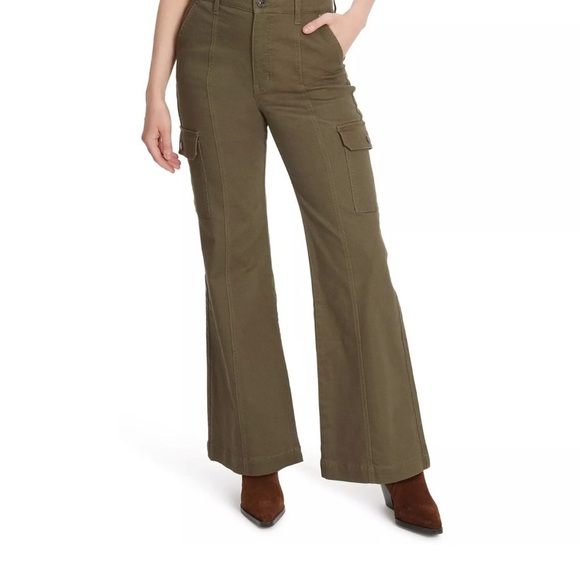 Gloria Vanderbilt Women High Rise Wide Leg Cargo Jeans, Classic Fit, Size 20 - Picture 1 of 2
